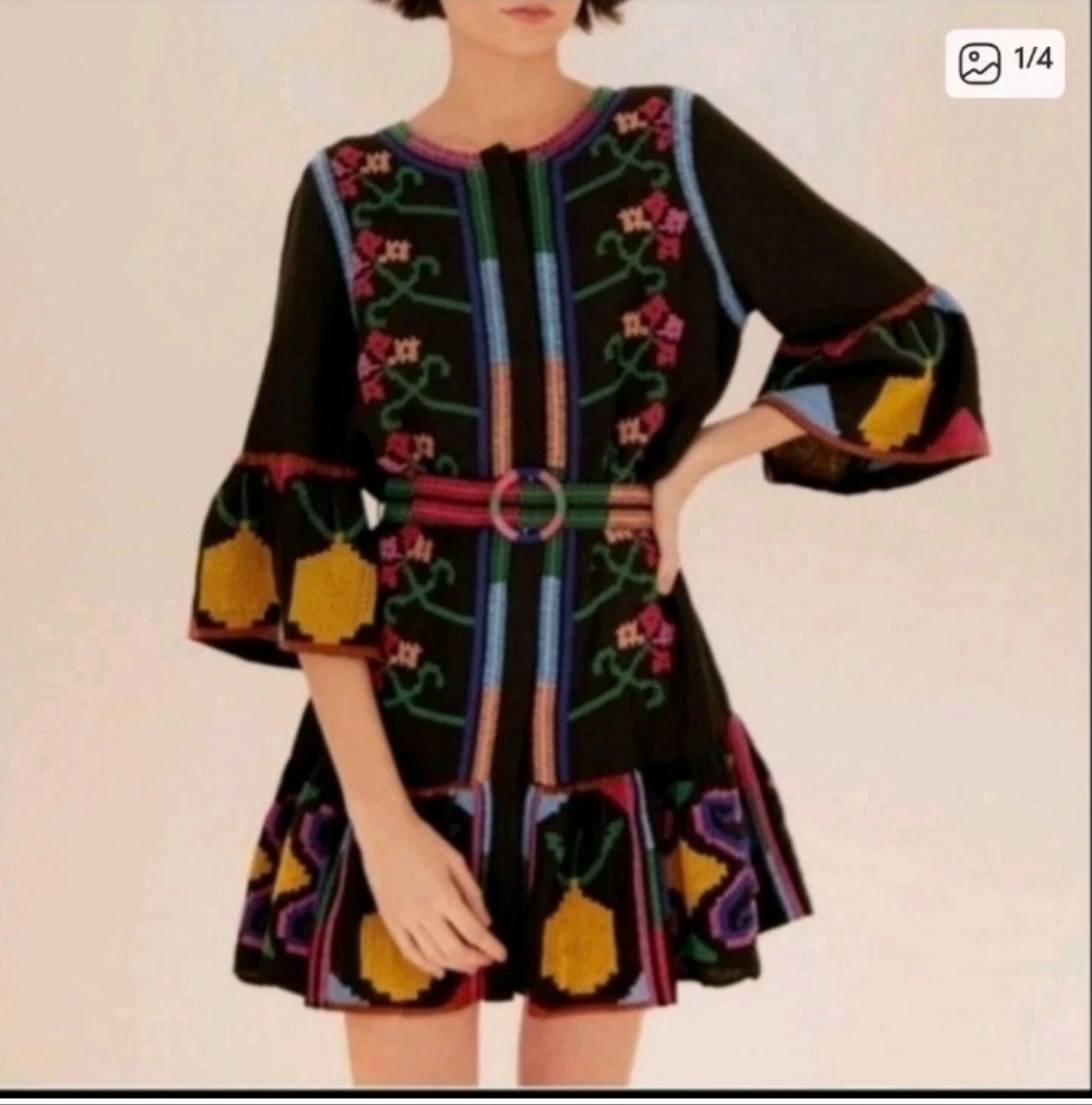 FARM Rio Cross Stitch Minidress
